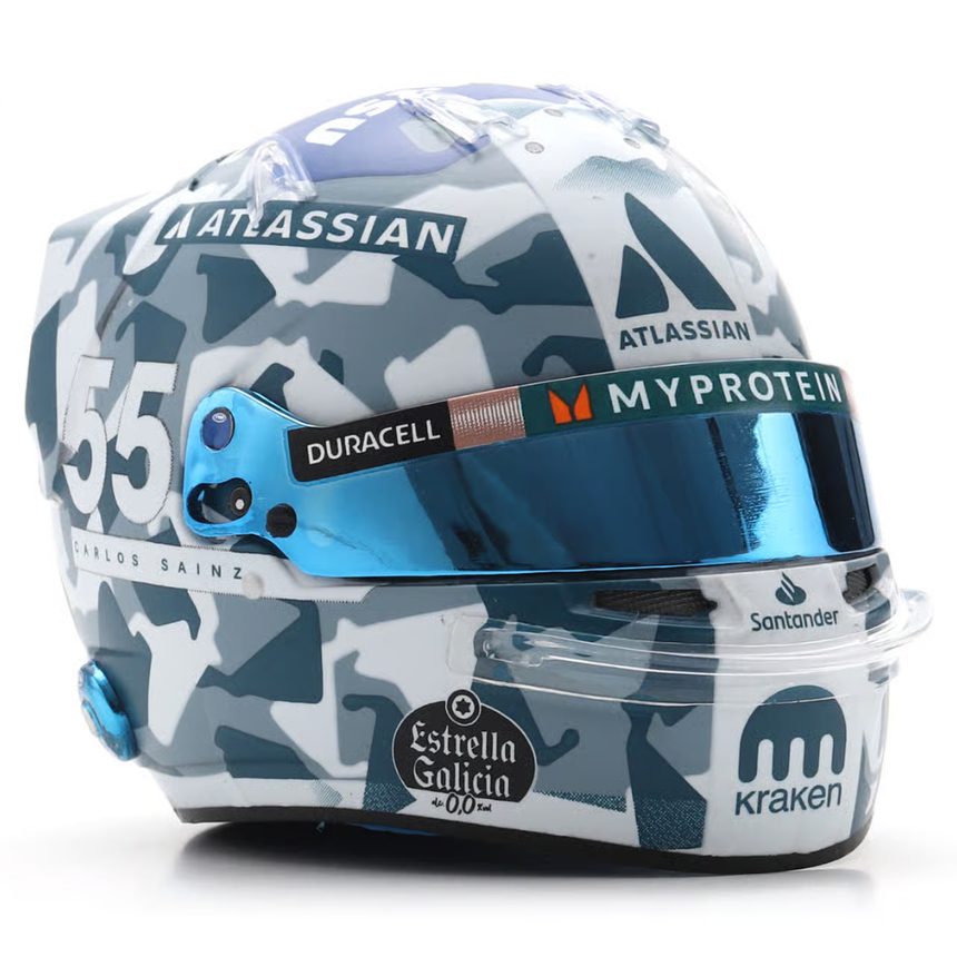 Spark Models F1 Williams Racing - Carlos Sainz - British GP 2025 Mini Replica Helmet 1/5 Scale Model