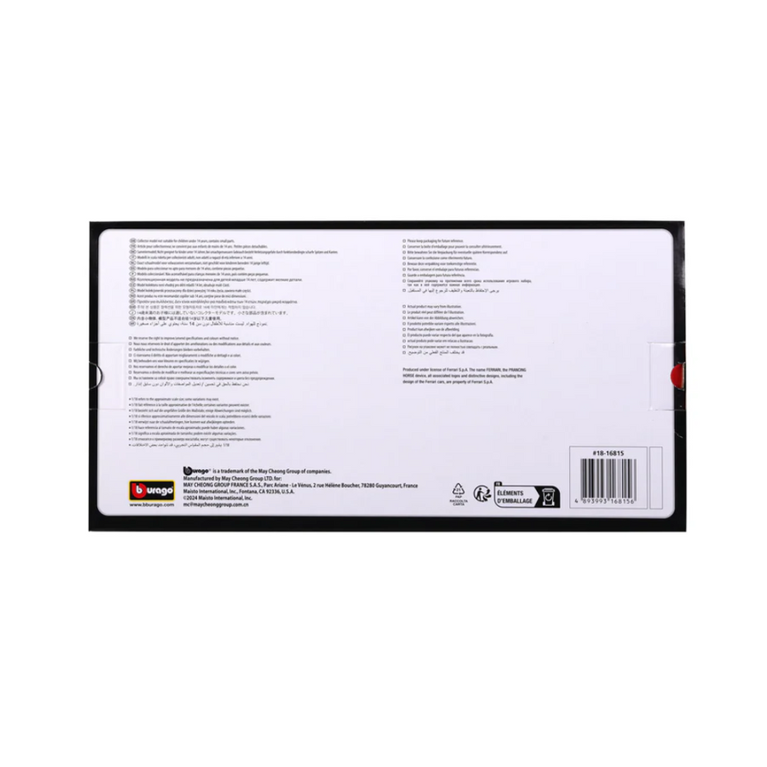 Bburago F1 2024 Ferrari F1 Team Scuderia Ferrari SF-24 - Charles Leclerc With Helmet 1/18 Scale Model