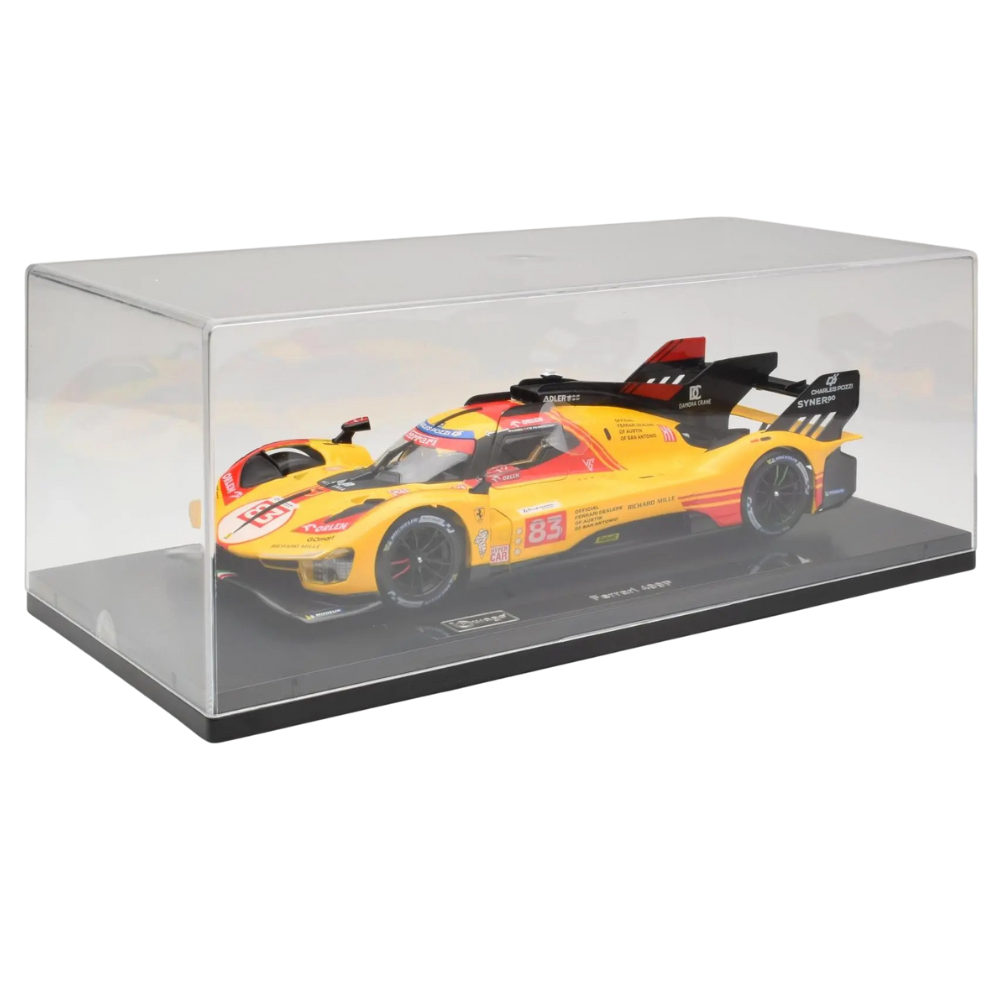 Bburago Ferrari Racing 499P Le Mans Hypercar 2024 AF Corse No.83 Deluxe Hard Case 1/18 Scale Model
