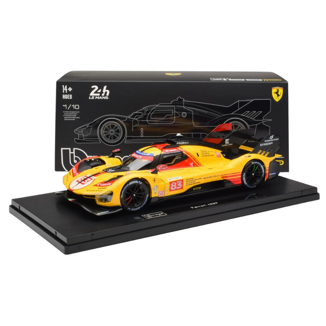 Bburago Ferrari Racing 499P Le Mans Hypercar 2024 AF Corse No.83 Deluxe Hard Case 1/18 Scale Model