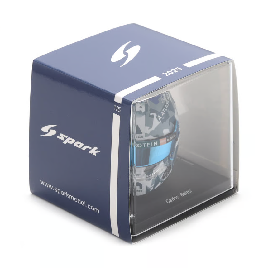 Spark Models F1 Williams Racing - Carlos Sainz - British GP 2025 Mini Replica Helmet 1/5 Scale Model