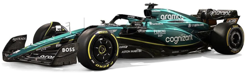 Bburago F1 Aston Martin F1 AMR23 No.14 - Fernando Alonso 1/43 Scale Model