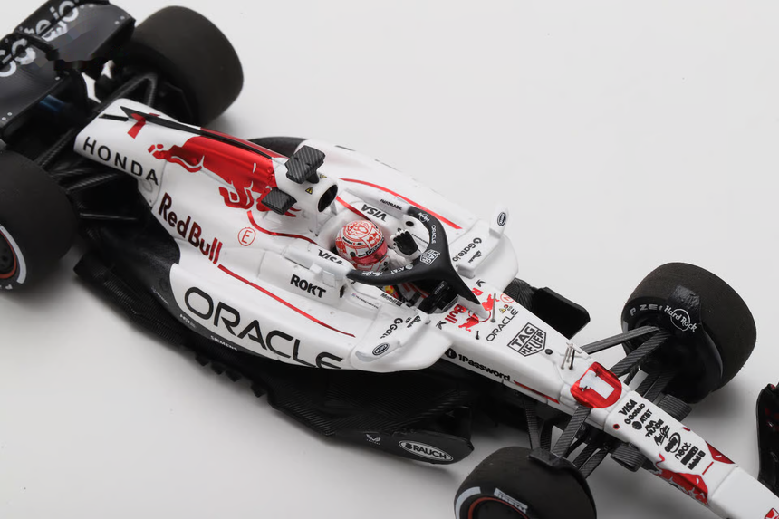 Spark Models F1 Red Bull Racing RB21 No.1 Oracle Red Bull Racing - Winner Japanese GP 2025 - Max Verstappen (With Pit Board) 1/43 Scale Model