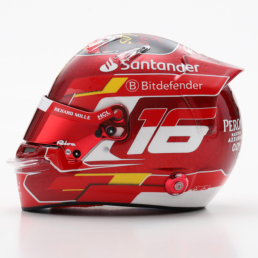 LookSmart F1 Charles Leclerc - Abu Dhabi GP 2024 Mini Replica Helmet 1/5 Scale Model