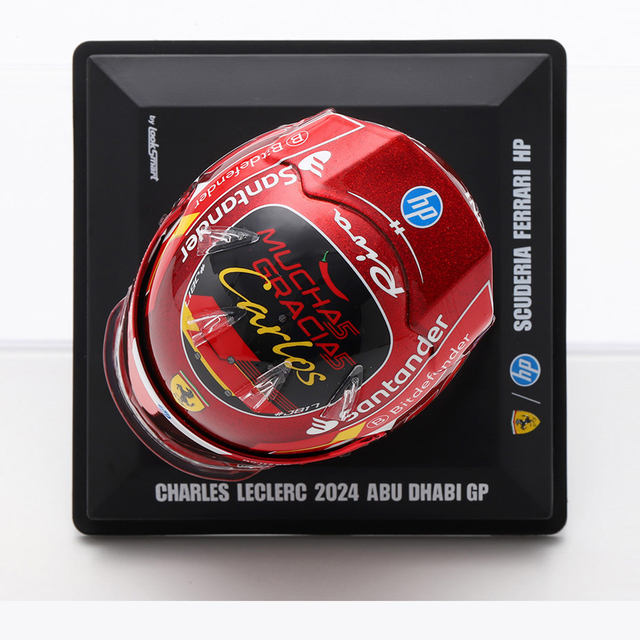 LookSmart F1 Charles Leclerc - Abu Dhabi GP 2024 Mini Replica Helmet 1/5 Scale Model