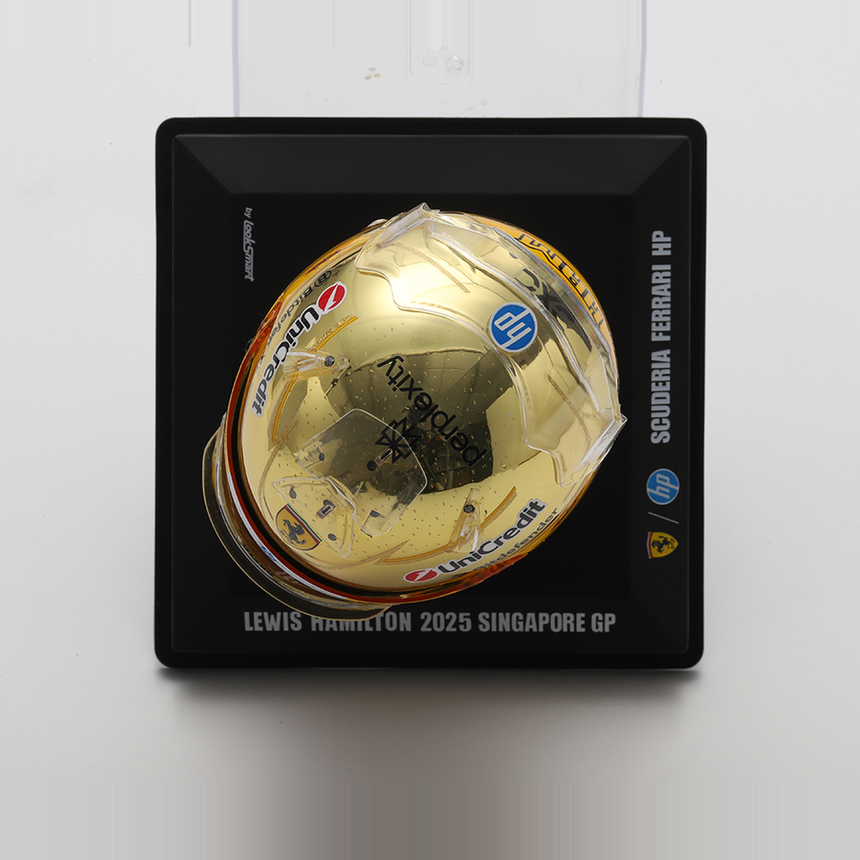 LookSmart F1 Lewis Hamilton - Singapore GP 2025 Mini Replica Helmet 1/5 Scale Model