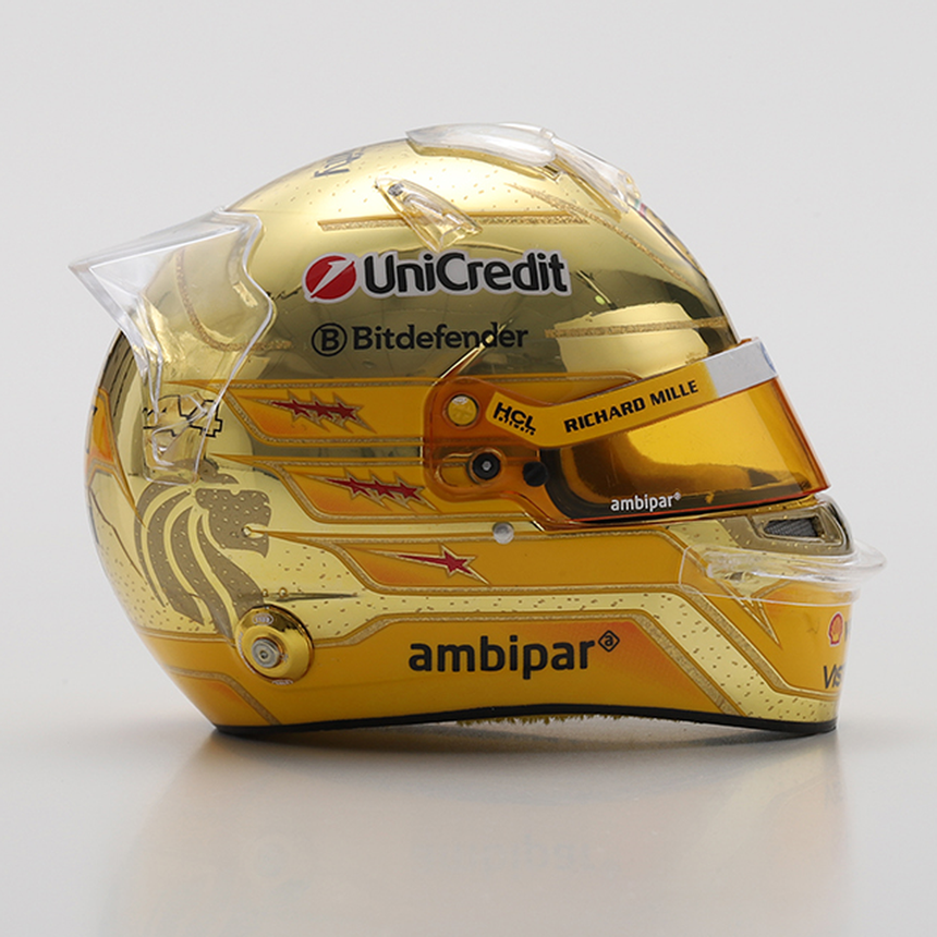 LookSmart F1 Lewis Hamilton - Singapore GP 2025 Mini Replica Helmet 1/5 Scale Model