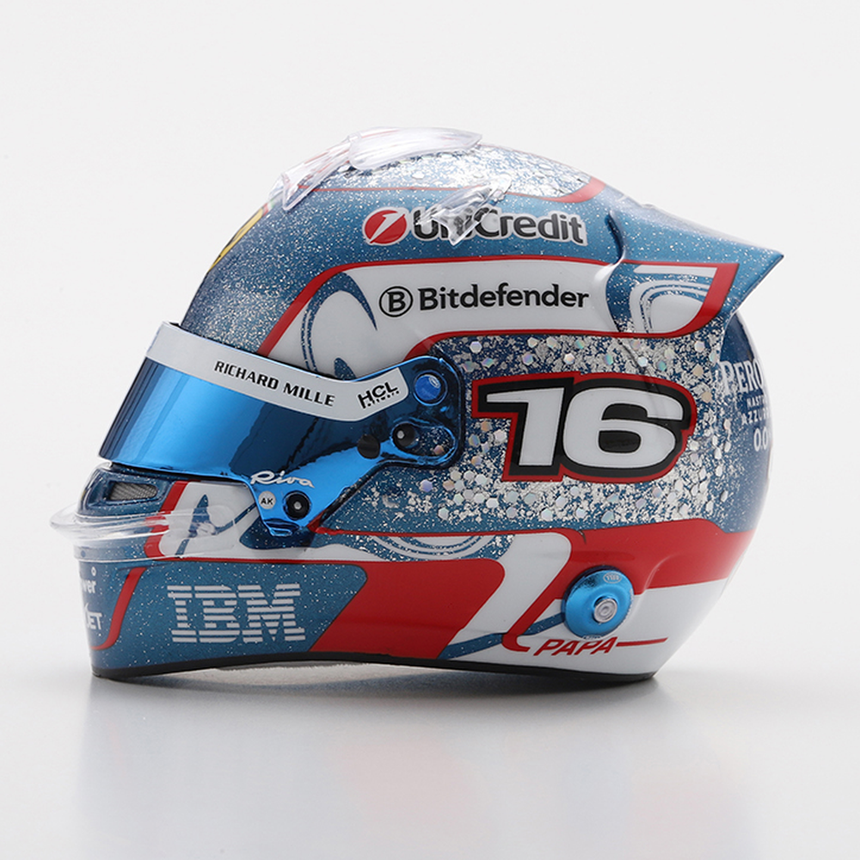 LookSmart F1 Charles Leclerc - Singapore GP 2025 Mini Replica Helmet 1/5 Scale Model