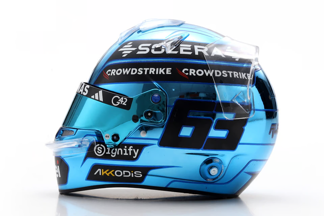 Spark Models F1 Mercedes-AMG PETRONAS F1 Team - George Russell - Singapore GP 2025 1/5 Scale Mini Replica Helmet