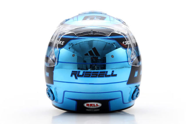 Spark Models F1 Mercedes-AMG PETRONAS F1 Team - George Russell - Singapore GP 2025 1/5 Scale Mini Replica Helmet