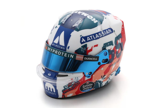 Spark Models F1 Williams Racing - Carlos Sainz - Mexican GP 2025 1/5 Scale Mini Replica Helmet