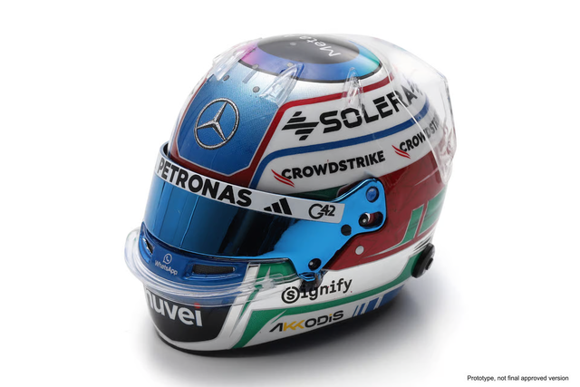 Spark Models F1 Mercedes-AMG PETRONAS F1 Team - Kimi Antonelli - Las Vegas GP 2025 1/5 Scale Mini Replica Helmet