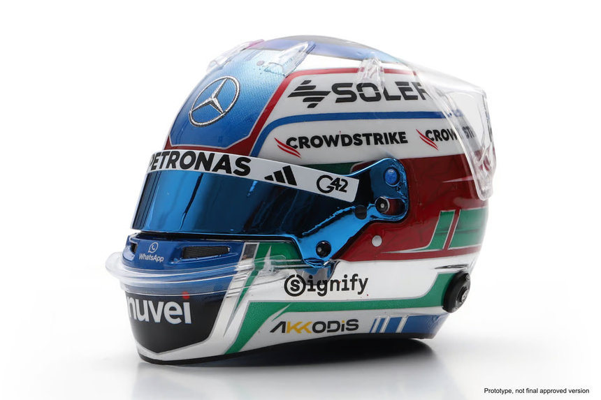 Spark Models F1 Mercedes-AMG PETRONAS F1 Team - Kimi Antonelli - Las Vegas GP 2025 1/5 Scale Mini Replica Helmet