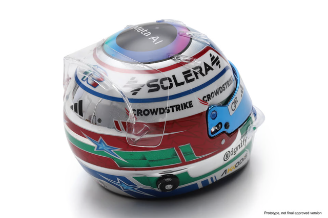 Spark Models F1 Mercedes-AMG PETRONAS F1 Team - Kimi Antonelli - Las Vegas GP 2025 1/5 Scale Mini Replica Helmet