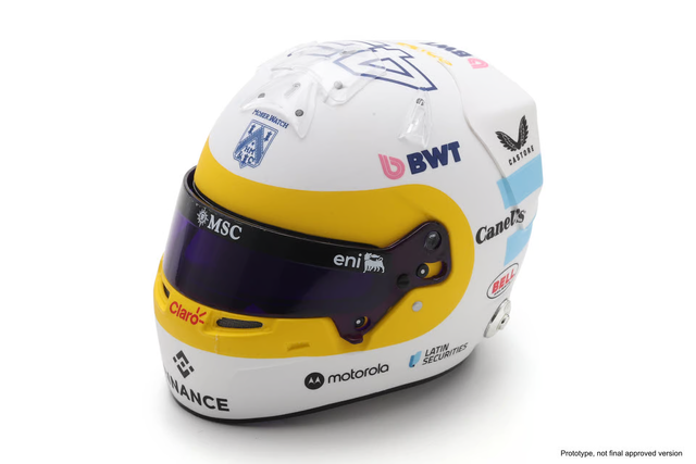 Spark Models F1 BWT Alpine F1 Team - Franco Colapinto - US GP 2025 1/5 Scale Mini Replica Helmet