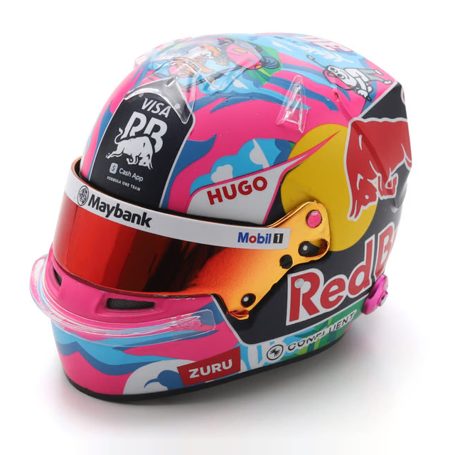 Spark Models F1 Visa Cash App RB Formula One Team - Liam Lawson - Singapore GP 2025 1/5 Scale Mini Replica Helmet