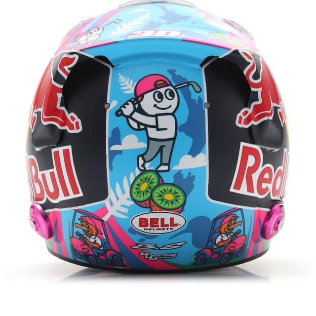 Spark Models F1 Visa Cash App RB Formula One Team - Liam Lawson - Singapore GP 2025 1/5 Scale Mini Replica Helmet