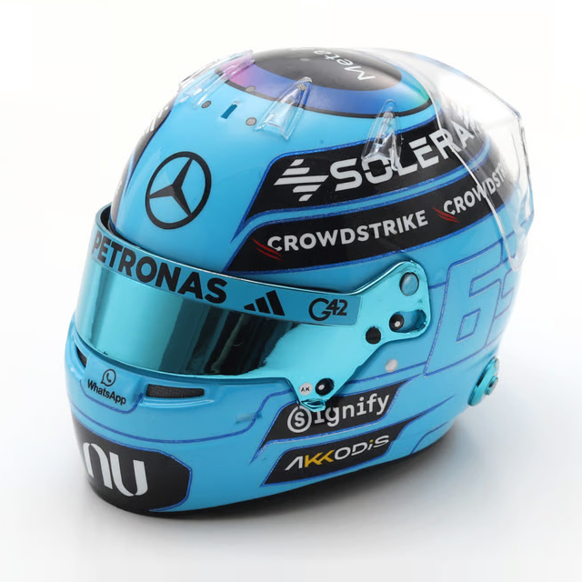 Spark Models F1 Mercedes-AMG PETRONAS F1 Team - George Russell - 2026 1/5 Scale Mini Replica Helmet