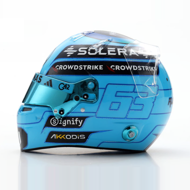 Spark Models F1 Mercedes-AMG PETRONAS F1 Team - George Russell - 2026 1/5 Scale Mini Replica Helmet