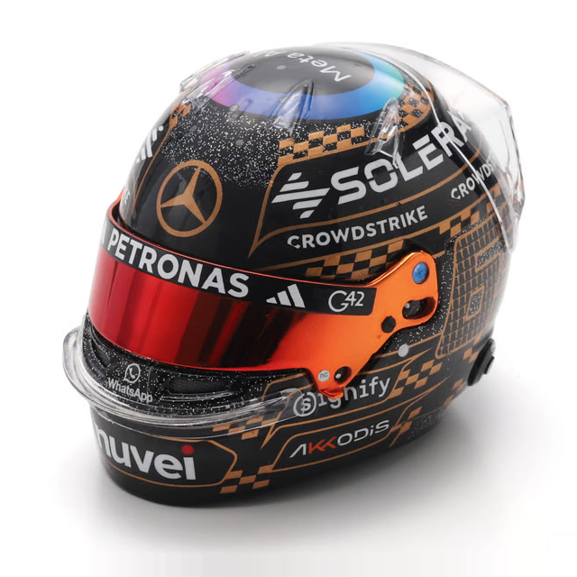 Spark Models F1 Mercedes-AMG PETRONAS F1 Team - George Russell - Las Vegas GP 2025 1/5 Scale Mini Replica Helmet