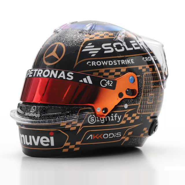 Spark Models F1 Mercedes-AMG PETRONAS F1 Team - George Russell - Las Vegas GP 2025 1/5 Scale Mini Replica Helmet