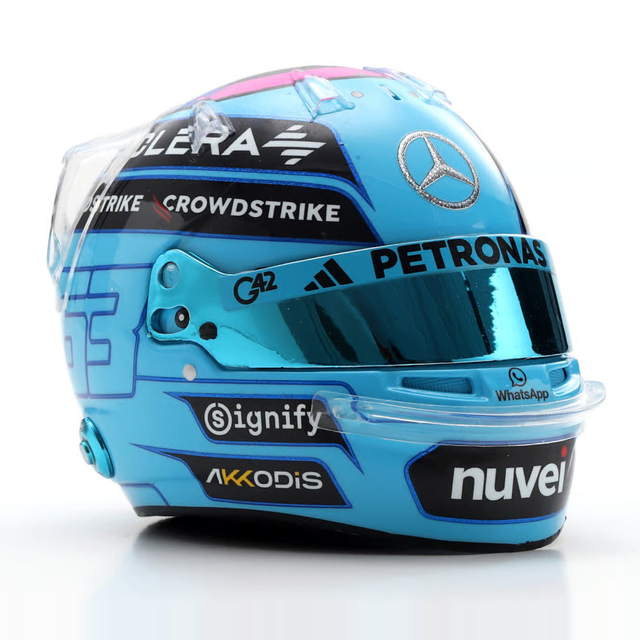 Spark Models F1 Mercedes-AMG PETRONAS F1 Team - George Russell - US GP 2025 1/5 Scale Mini Replica Helmet
