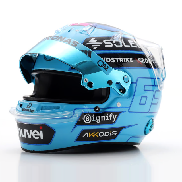Spark Models F1 Mercedes-AMG PETRONAS F1 Team - George Russell - US GP 2025 1/5 Scale Mini Replica Helmet