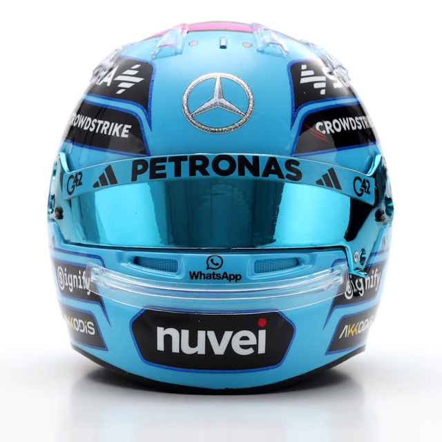 Spark Models F1 Mercedes-AMG PETRONAS F1 Team - George Russell - US GP 2025 1/5 Scale Mini Replica Helmet