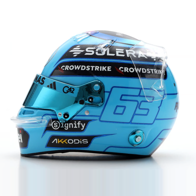 Spark Models F1 Mercedes-AMG PETRONAS F1 Team - George Russell - US GP 2025 1/5 Scale Mini Replica Helmet