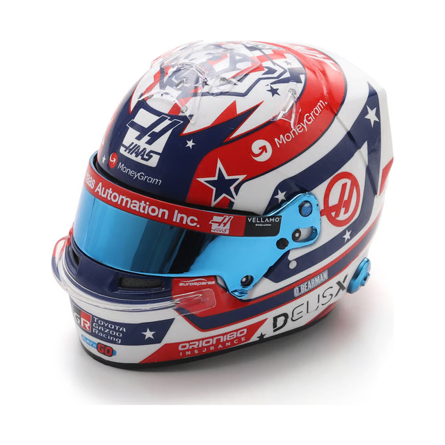 Spark Models F1 MoneyGram Haas F1 Team - Ollie Bearman - US GP 2025 1/5 Scale Mini Replica Helmet