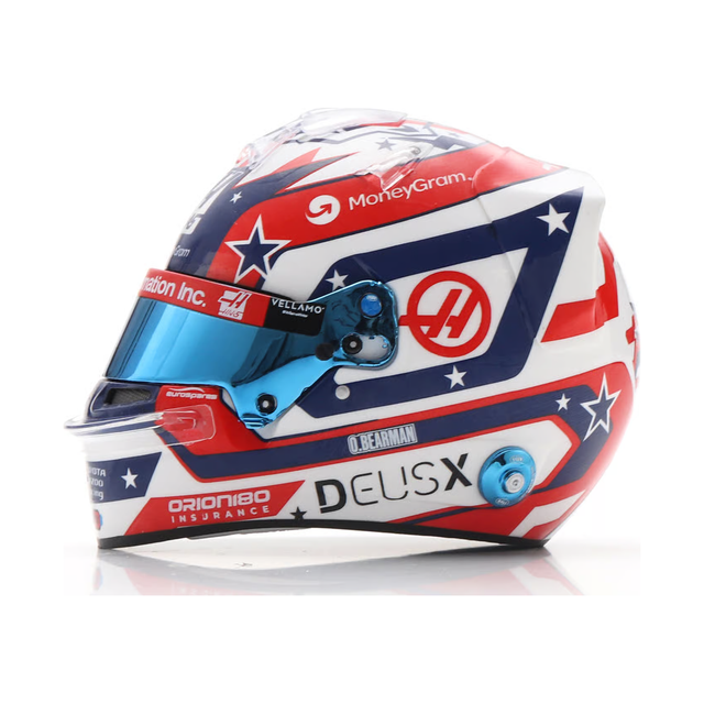 Spark Models F1 MoneyGram Haas F1 Team - Ollie Bearman - US GP 2025 1/5 Scale Mini Replica Helmet
