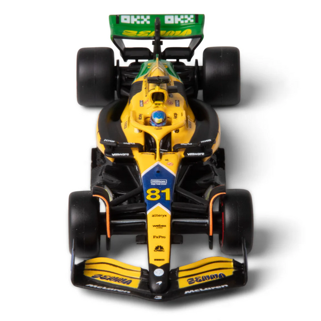 Bburago F1 McLaren F1 MCL38 2024 With Helmet - Oscar Piastri Special Ayrton Senna Livery 1/43 Scale Model