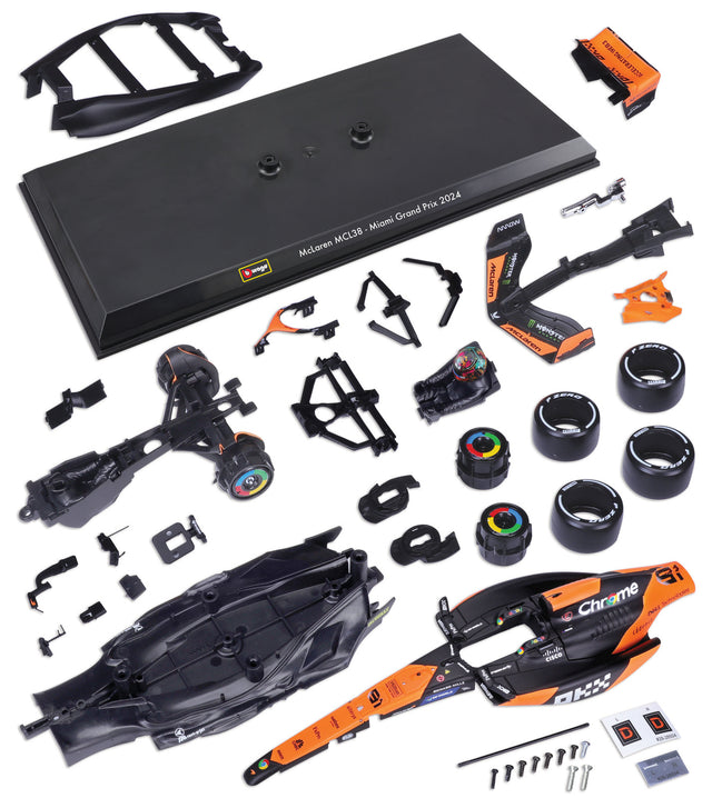 Bburago F1 McLaren F1 MCL38 2024 Model Kit - Oscar Piastri 1/24 Scale Model