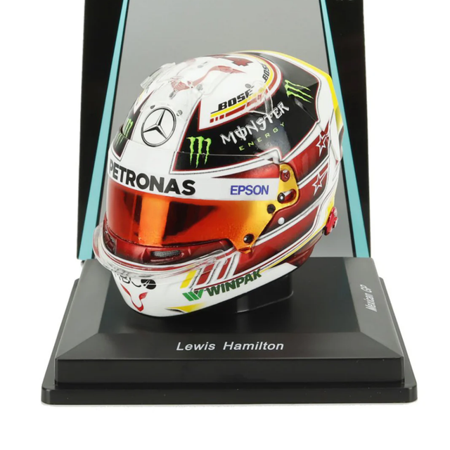 Spark Models F1 Lewis Hamilton - Mercedes F1 - AMG PETRONAS - Mexican GP - F1 World Championship 2018 Mini Replica Helmet 1/5 Scale Model