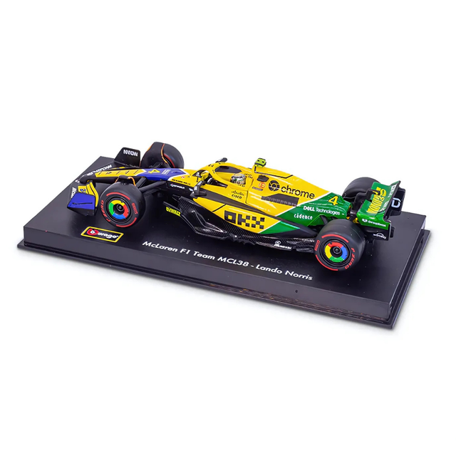 Bburago F1 McLaren F1 MCL38 2024 No.4 With Helmet - Lando Norris Senna Livery 1/43 Scale Model