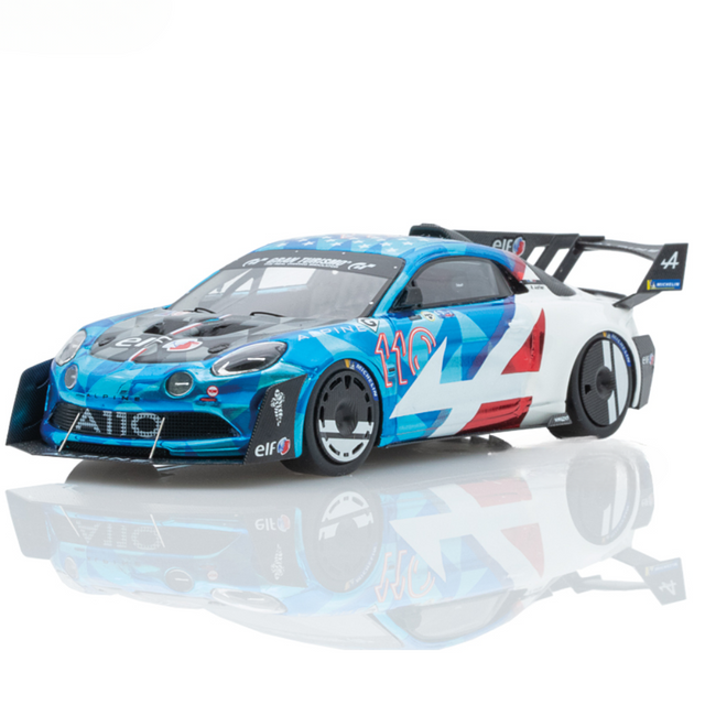 Spark Models Alpine A110 GT4 Evo No.110 3rd Pikes Peak 2023 - Raphael Astier 1/43 Scale Model