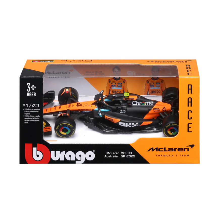 Bburago F1 McLaren F1 Team MCL39 Lando Norris 1/43 Scale Model