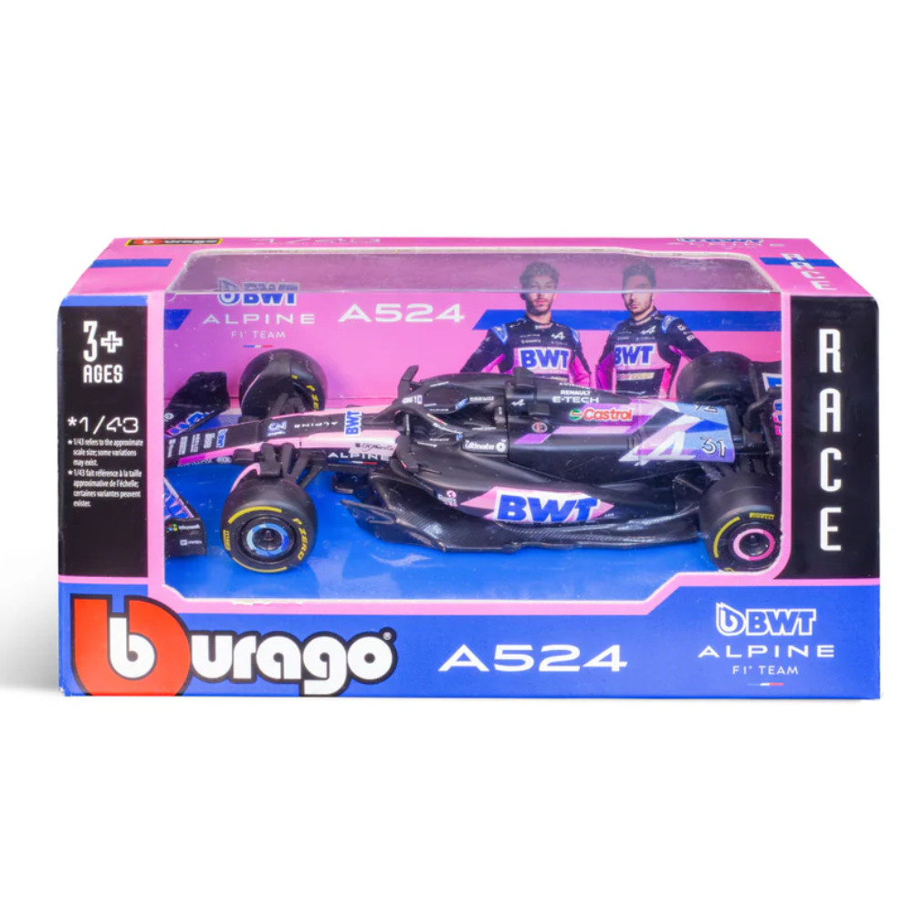 Bburago F1 BWT Alpine F1 Team A524 2024 - Esteban Ocon 1/43 Scale