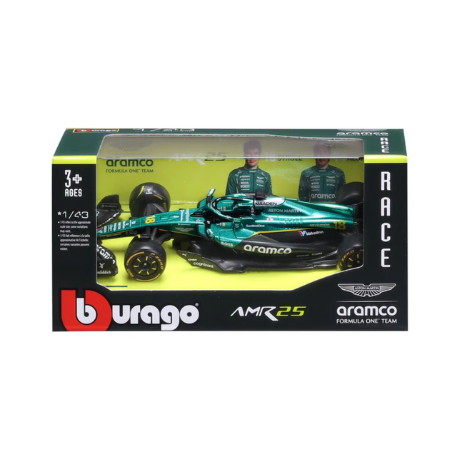 Bburago F1 Aston Martin F1 Team AMR25 Lance Stroll 1/43 Scale Model