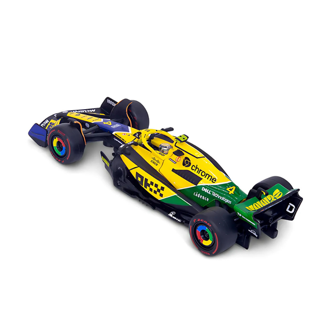 Bburago F1 McLaren F1 MCL38 2024 No.4 With Helmet - Lando Norris Senna Livery 1/43 Scale Model