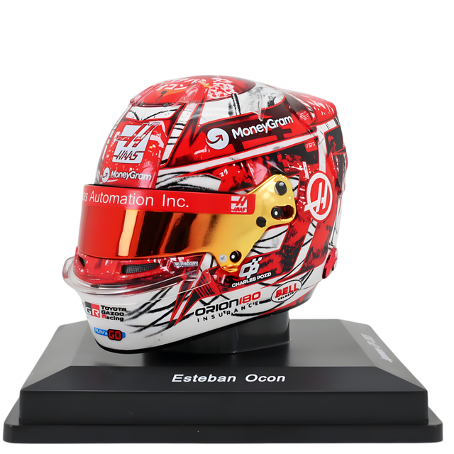 Spark Models F1 MoneyGram Haas F1 Team - Esteban Ocon - Japanese GP 2025 Mini Replica Helmet 1/5 Scale