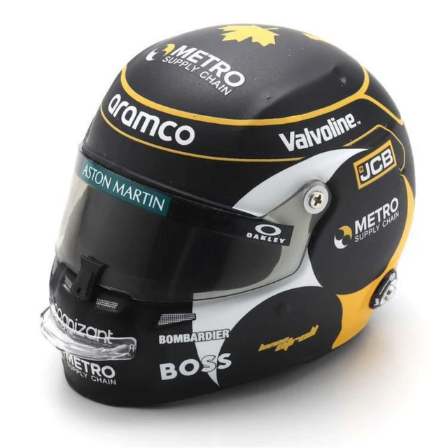 Spark Models F1 Lance Stroll Canadian GP 2024 Mini Replica Helmet 1/5 Scale Model