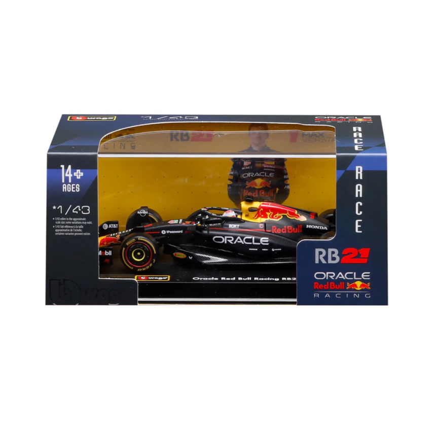 Bburago F1 Red Bull Racing RB21 2025 Max Verstappen With Helmet 1/43 Scale Model