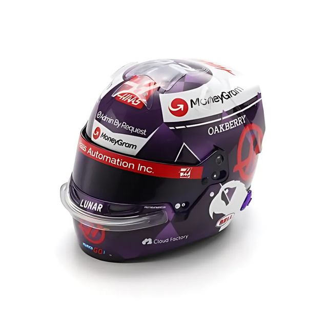 Spark Models F1 Haas F1 Team Kevin Magnussen 2024 Monaco GP – Mini Replica Helmet 1/5 Scale