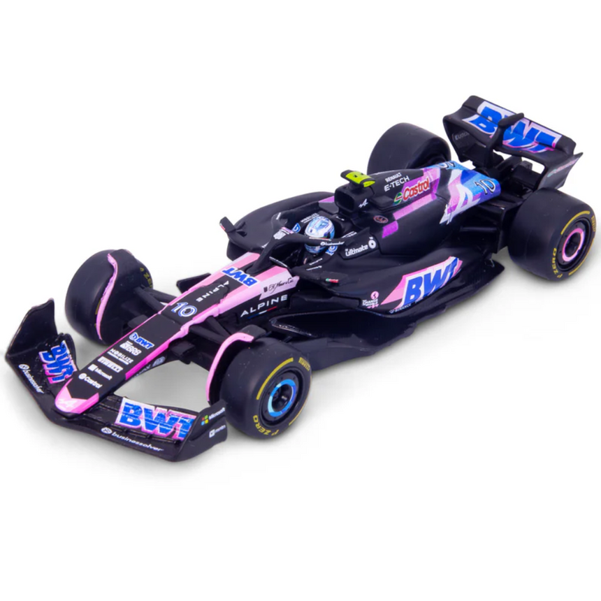 Bburago F1 BWT Alpine F1 Team A524 2024 With Helmet - Pierre Gasly 1/43 Scale Model