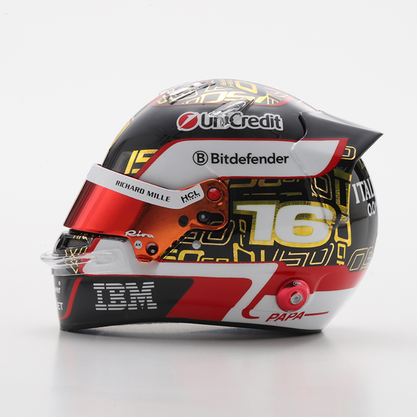 LookSmart F1 Charles Leclerc – Scuderia Ferrari HP - Abu Dhabi GP 2025 1/5 Scale Mini Replica Helmet