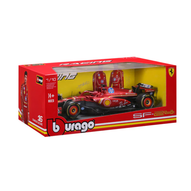 Bburago F1 2023 Ferrari F1 Team SF-23 No.55 - Carlos Sainz With Helmet 1/24 Scale Model