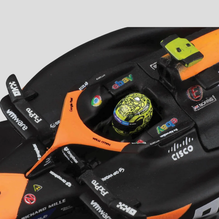 Bburago F1 McLaren F1 MCL38- Lando Norris With Helmet 1/43 Scale Model