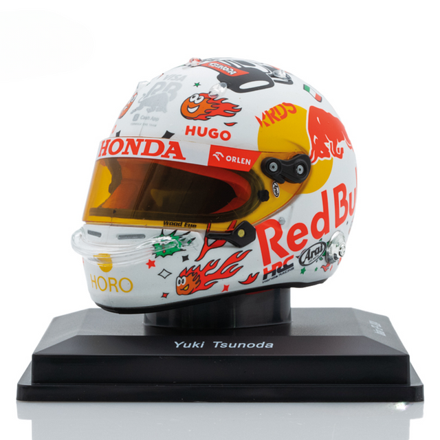 Spark Models F1 Visa Cash App RB Formula One Team - Yuki Tsunoda - Italian GP 2024 Mini Replica Helmet 1/5 Scale Model