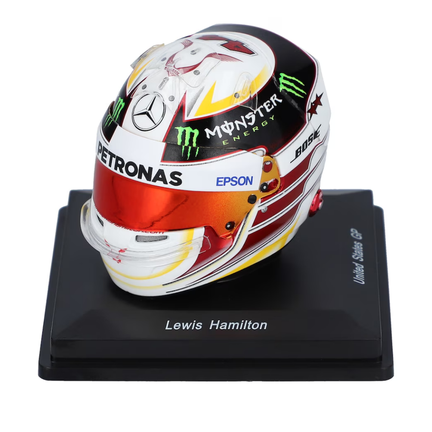 Spark Models F1 Lewis Hamilton - Mercedes F1 - AMG PETRONAS - US GP - F1 World Championship 2015 Mini Replica Helmet 1/5 Scale